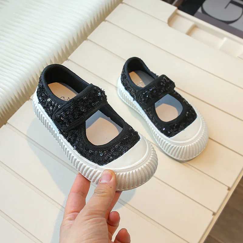 mary janes Autumn Childrens Fashion Glitter Shoes Kids Breathable Casual Sneakers Princess Girls Chic Bling Shoes Child H06125 X250220