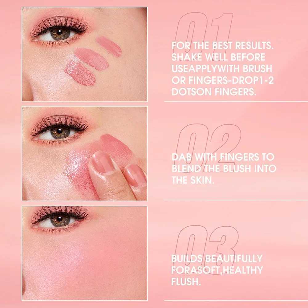 Liquid B Cheek Tint Sponge Tip Soft Smooth Face Contour Makeup Ber Rouge Waterproof Long Lasting Creamy CosmeticW250220