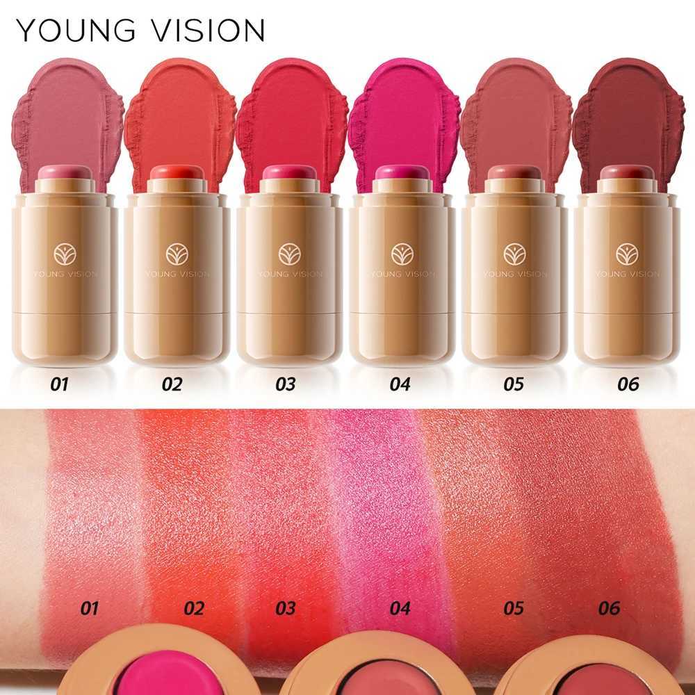 VISION natural 6 color powder best stick matte portable lip and cheek pocket rouge creamW250220