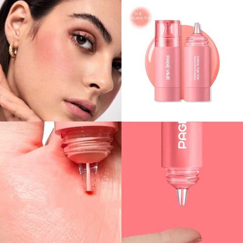 Push-type Liquid B Brighten Whiten Natural Rouge Moisturize Multifunctional Matte Lipstick Shadow Cheek Spot Coating BW250220