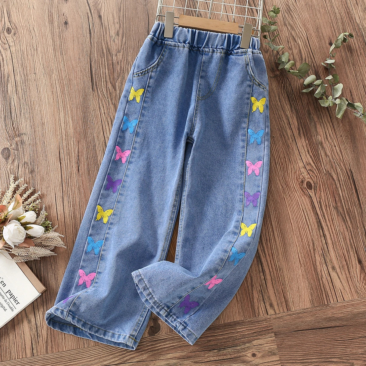 Pants for Girls Jeans Teenagers Children Clothing Trousers Spring Autumn Baby Kids Clothes 6 8 10 12 14 Y 250218