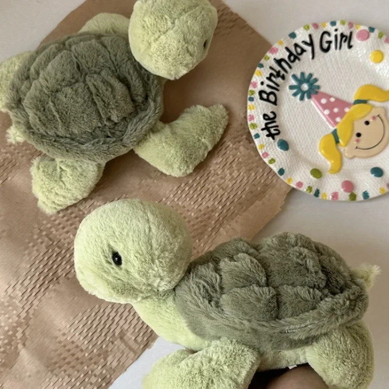 Realistic Tortoise Plush Toys Sea Turtle Soft Cute Animal Doll Stuffed Keyring Car Bag Children Gift 250220