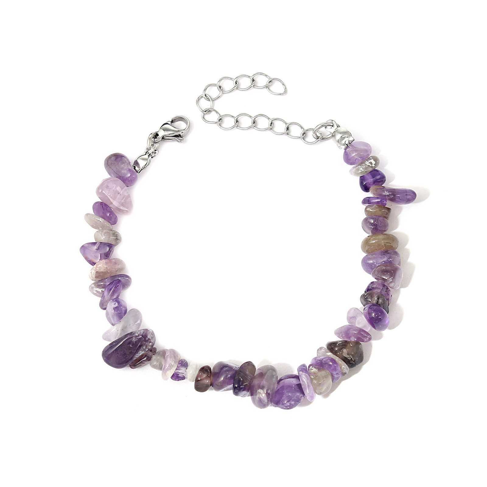 Charm Bracelets New hot selling accessories fashionable beach vacation style personalized and versatile crystal broken stone bracelet for women H25220
