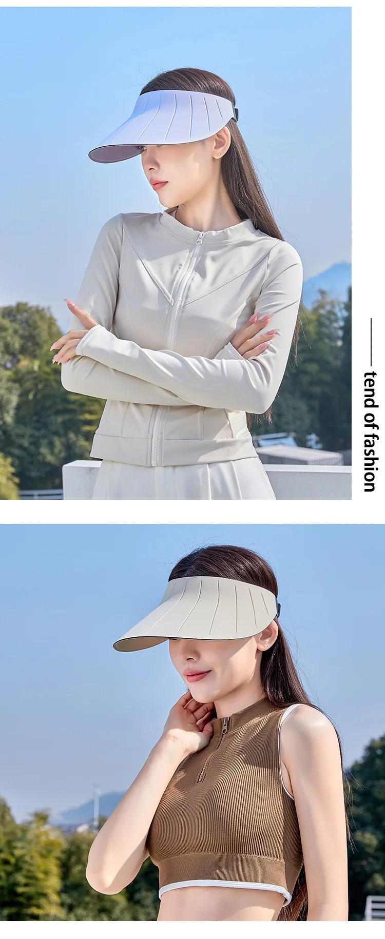 outdoor sun protection hat anti-UV breathable face-covering small large brim sports cycling empty top hat 250219