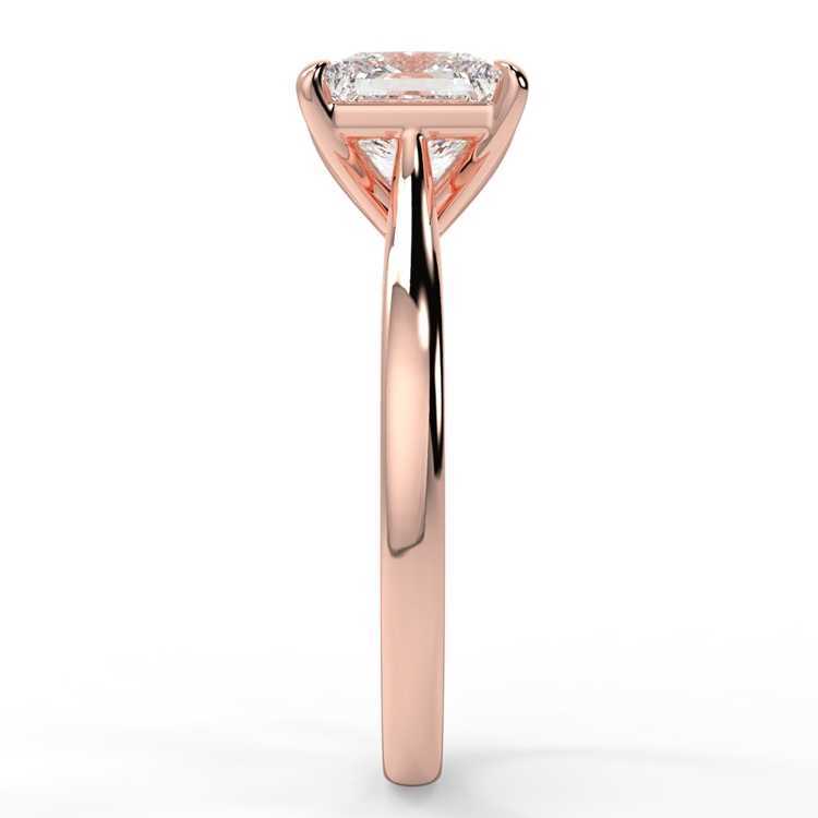 Solitaire Flawless VVS Moissanite Diamond 18k Pure Gold Princess Ring