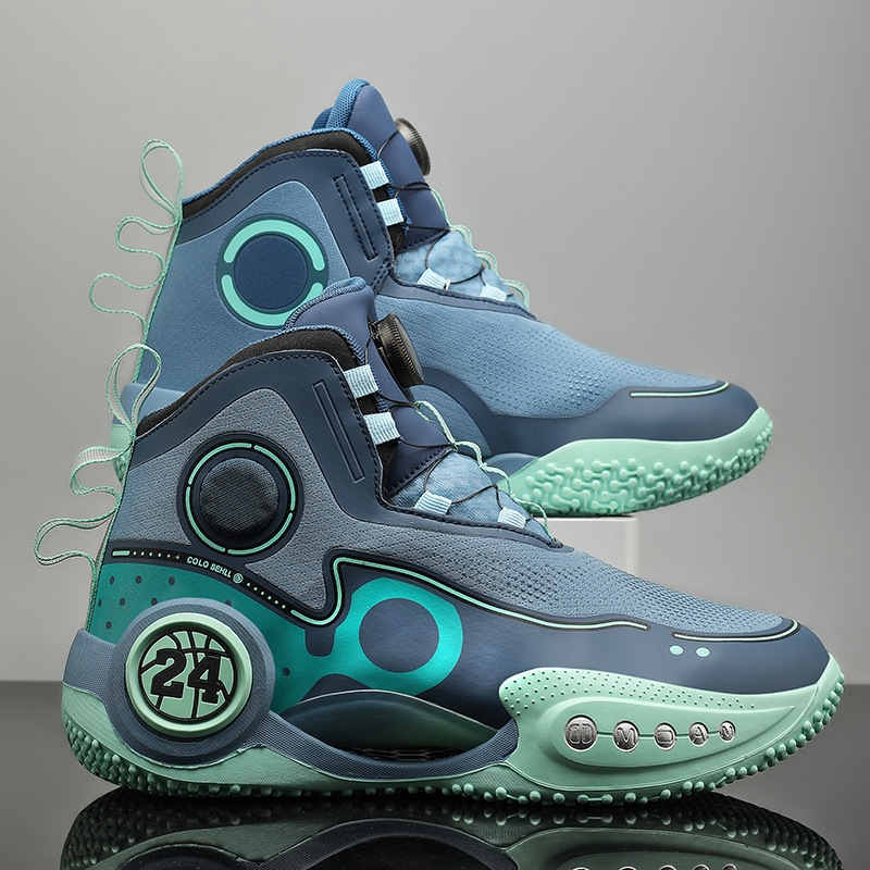 Spin spike shoes Men's basketball ball fashion shoes High top autumn breathable sports casual shoes all match student running 36-45