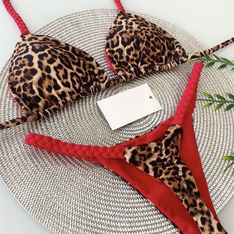 RUOTONGSEPT Swimwear Women Leopard Print Brazilian Bikini Set Sexy Thong Swimsuit Two Pieces Bathing Suit 2023 Beach Wear y250219
