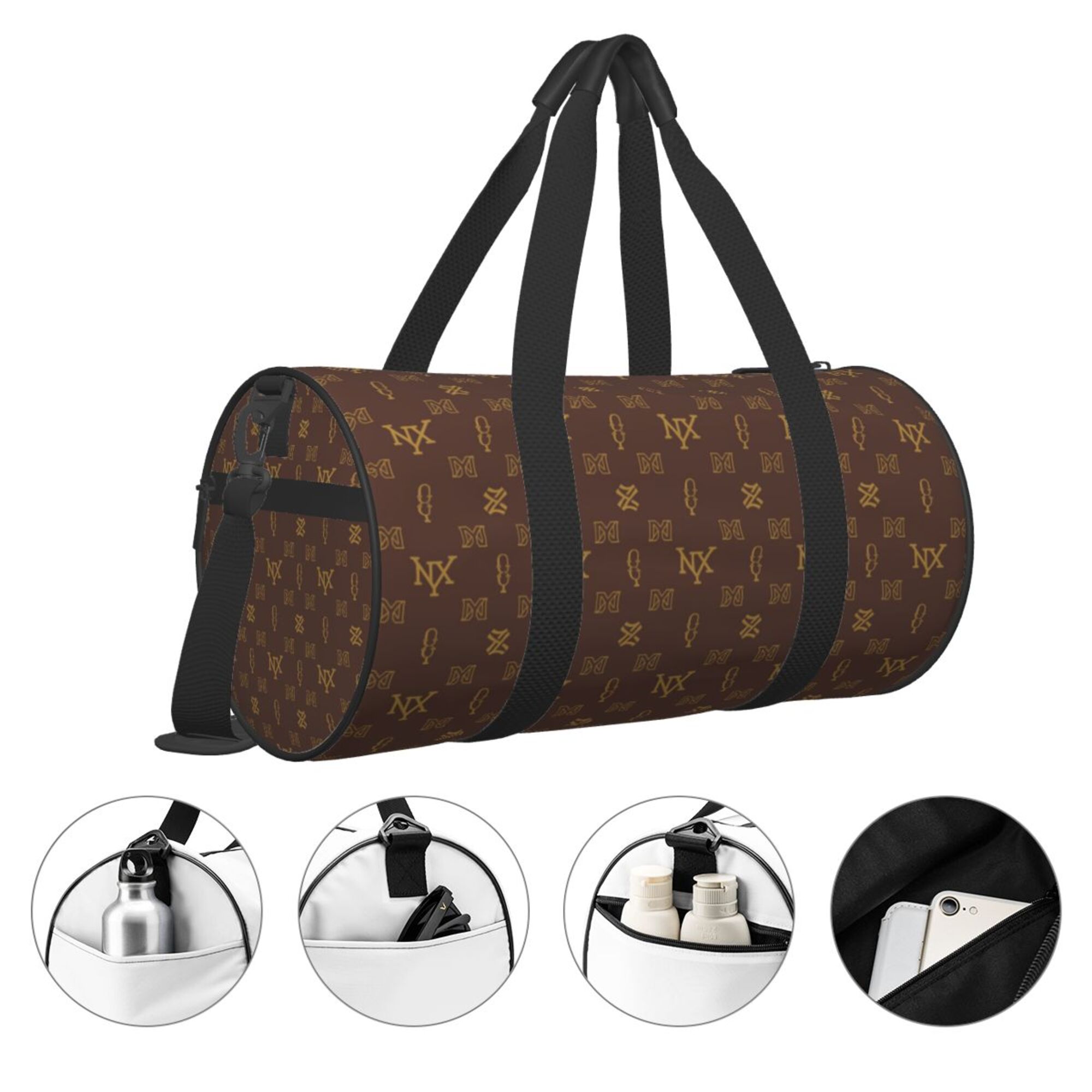 NXY rounded travel bag higher quality Duffel bag luggage Women Polyester Duffle Bags Handbags ladies Fashion classic large capacity baggage travels ba