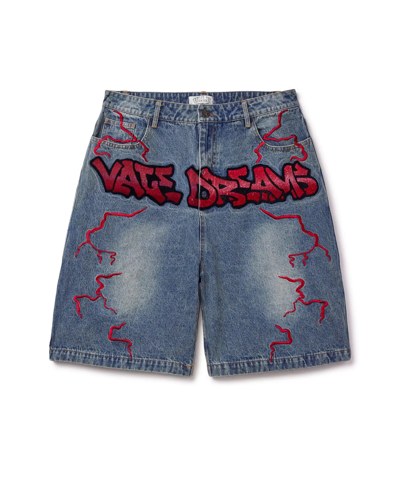 Hip Hop Retro Y2k Black and blue graffiti Jeans Cartoon Graphic Streetwear Denim Shorts Baggy Harajuku Gym Shorts Men 250214