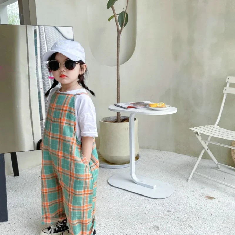 Suspenders Jumpsuit For Girls Pockets Trousers Spring Summer Bodysuit Casual Rompers Fashion ChildrenS Clothing 250117
