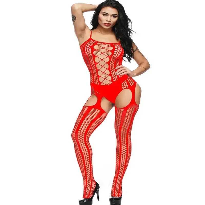 Sexy Costumes Fishnet Bodysuits Transparent Open Crotch Body Stockings Sex Bodysuit Sexy BodyStockings Mesh Erotic Lingerie W250220