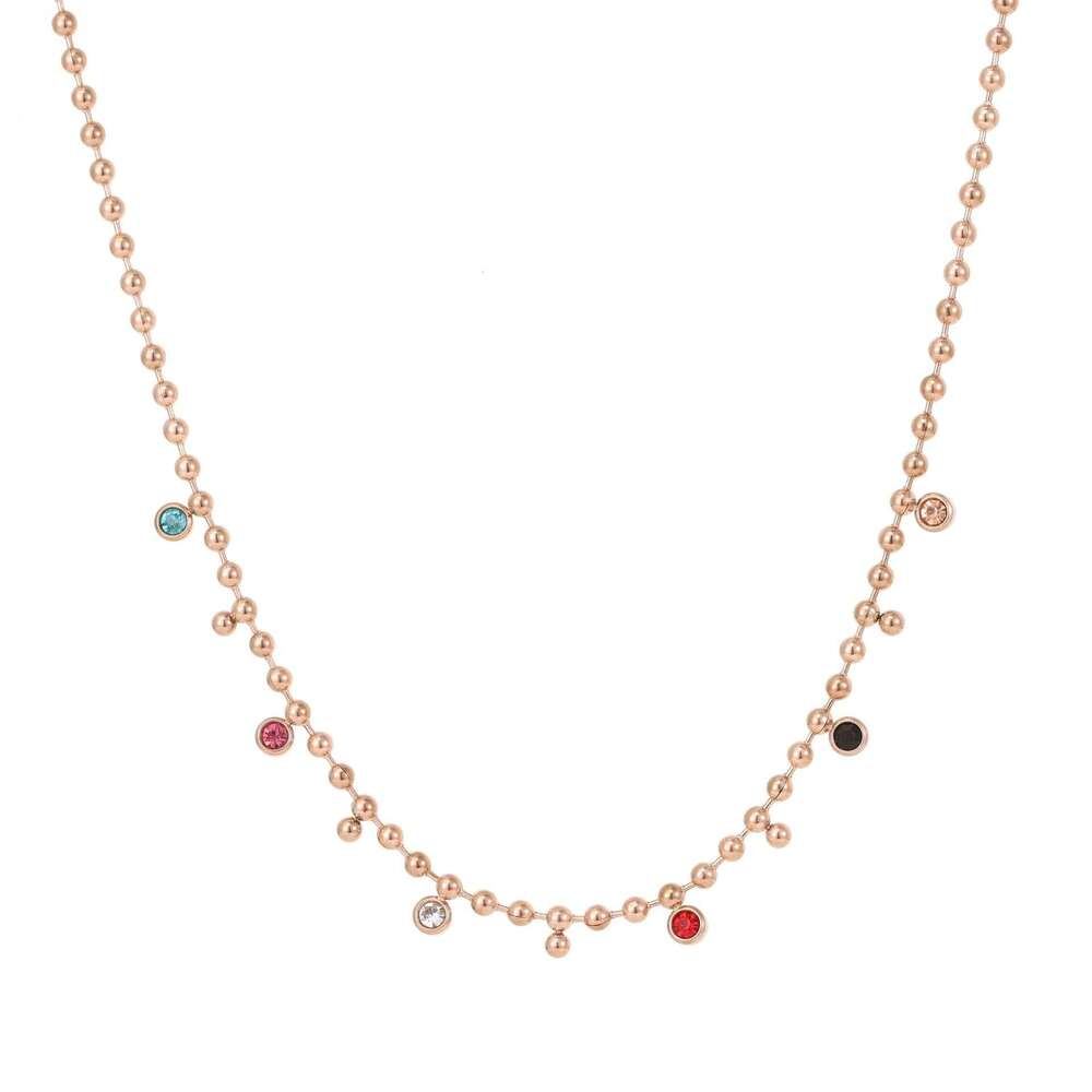 Fashionable titanium personalized and niche design, collarbone chain, stainless steel flat snake chain necklace, jewelry