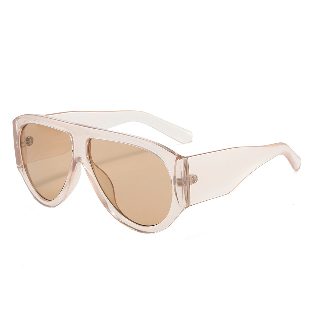 Large Frame Women Pilot Sunglasses 2025 New Decorative European And American Sunglasses High-grade Sense Sunglasses Concave Shape