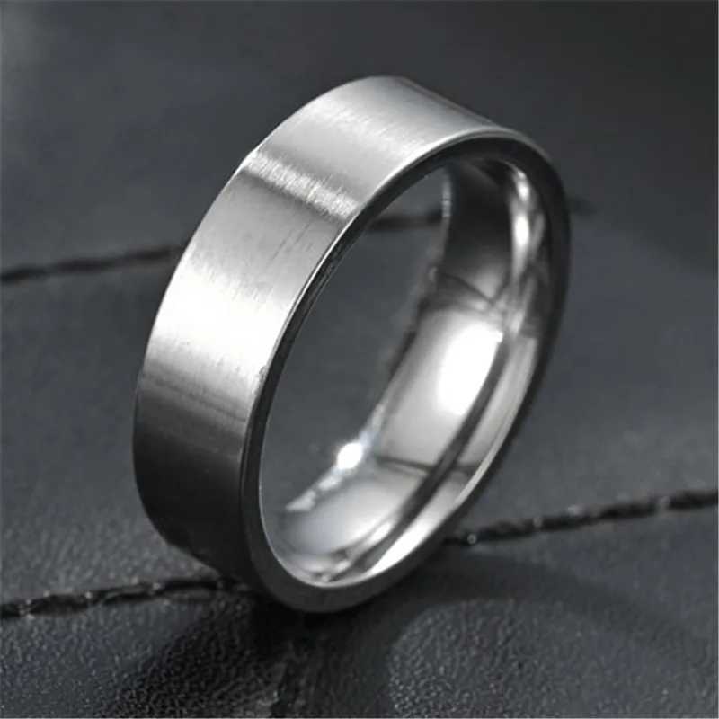 LETAPI punk retro 6mm simple stainless steel ring mens gold colored Fem fashion jewelry set X250220