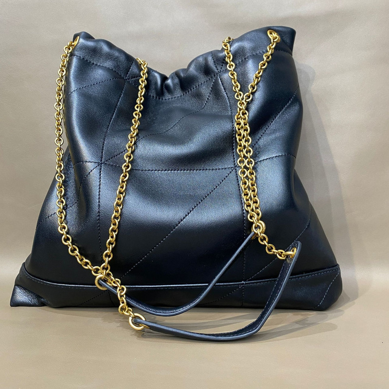 Niche High-End Chain Women's Diamond Tote Garbage Bag Leather Soft Sheepskin Small Fragrance Brand