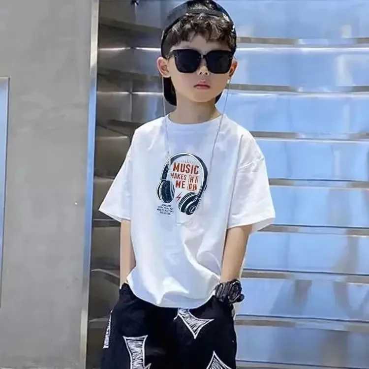 T-shirts Cotton Boy T-shirt Japan Summer Cartoon Print Girl T-shirt Short-sleeved Childrens Top High-quality Trendy Boys Clothing H250220