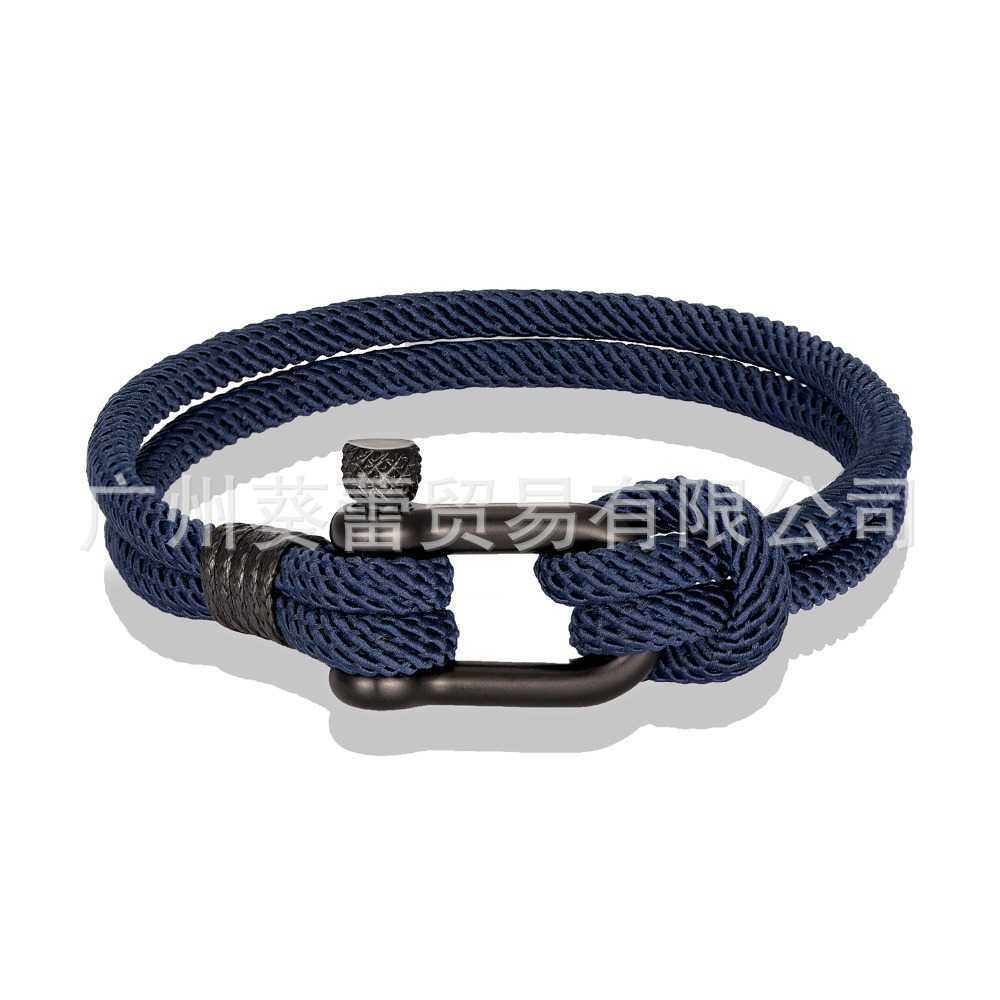 Charm Bracelets U-shaped horseshoe buckle bracelet mens stainless steel couple Milan rope outdoor lover Bracelet H25220