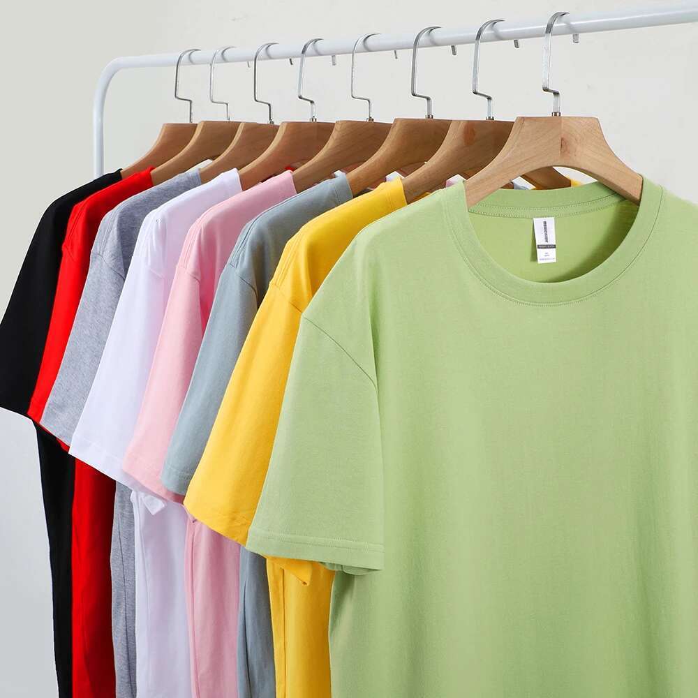Short Sleeve T-shirt for Men and Women, Clothing 100% Cotton, Unified Color, White, Black, Trend, Fashion Brand, Custom Products, Summer