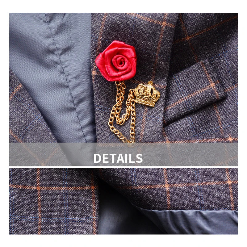 3 PCS Formal Boys Clothes Blazer Vest Pants Children Wedding Suits Tuxedos Kids Elegant Clothing Sets Boy Carnival Party Suit 250219