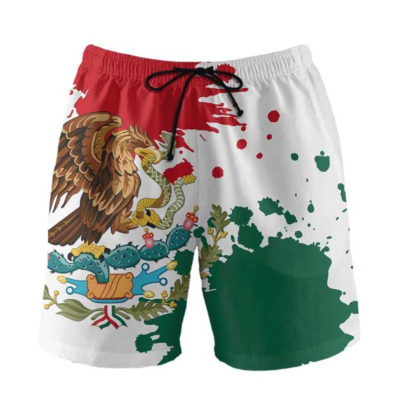 Fashionable Mens Beach Pants 3D Print Mexican Pattern Shorts Summer Quick Dry Material Fitness Casual Sports Mens Beachwear X250220