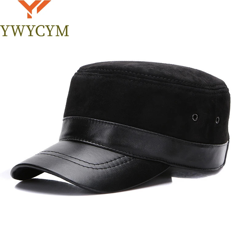 Unisex Sheepskin Leather Caps Casual Natural Sheep Skin Leather Baseball Hats Fashion Fall Winter Leather Hat 250214