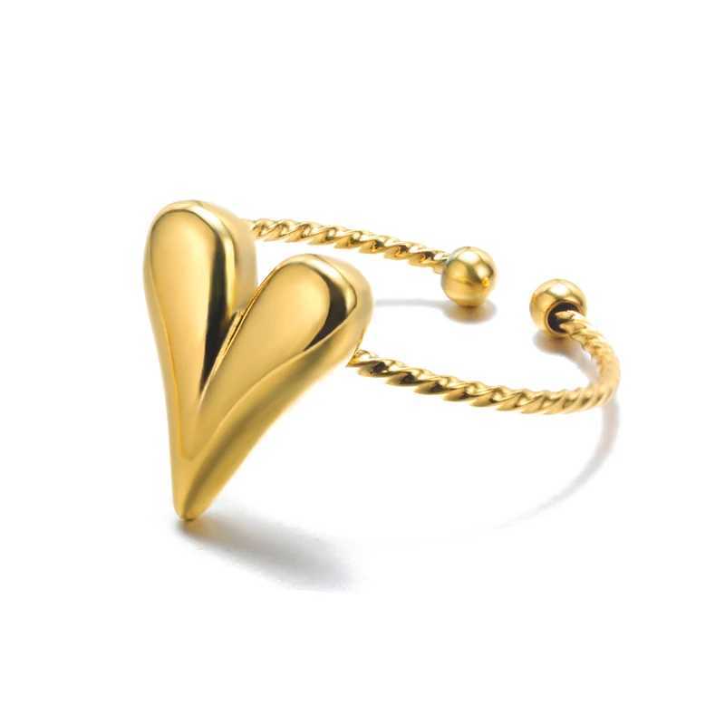 Smooth Rings For Wen Men Adjustable Gold Color Stainless Steel Ring Wedding Jewelry Mothers Day Gifts 2024 X250220