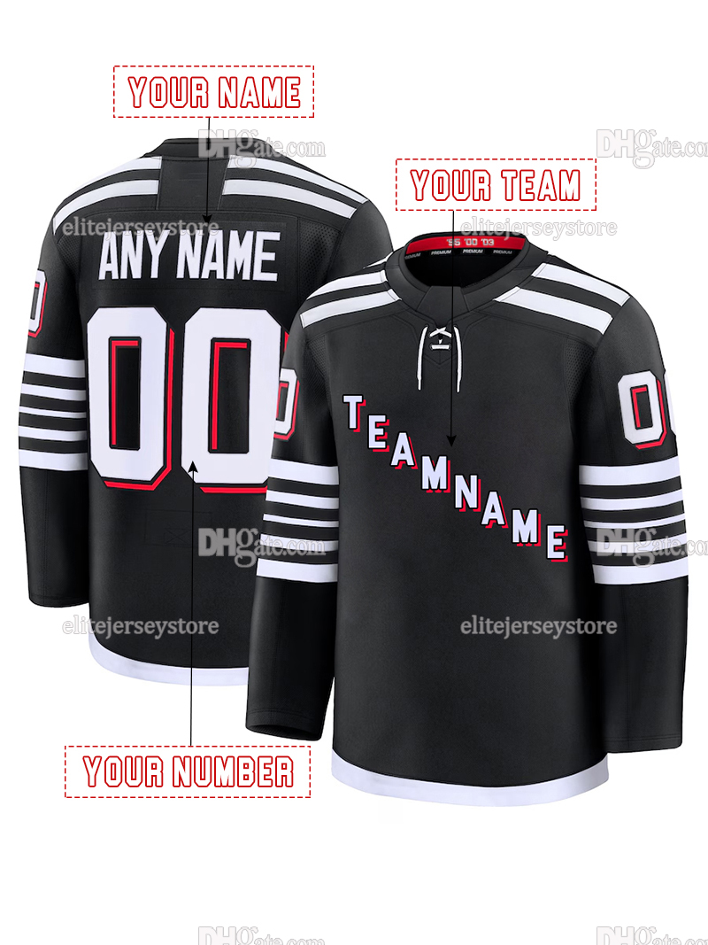 Personalized Custom Hockey Jersey Jack Hughes Hischier Bratt Meier Hughes Allen Embroidered Letter Number Design