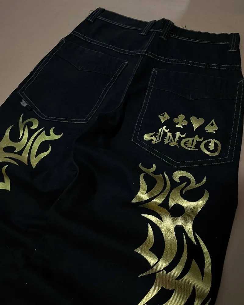 American New Style Fashionable and Versatile Multi-pocket Jeans Men Street Hip-hop Casual Loose Harajuku Straight Wide-leg Pants X250220