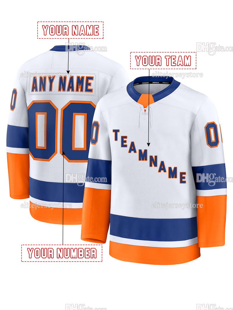 Personalized Custom Hockey Jersey Barzal Cizikas Horvat Nelson Lee Martin Dobson Sorokin Embroidered Letter Number Design