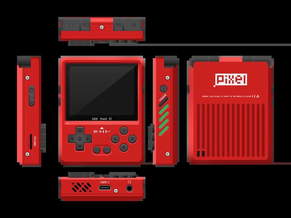 GKD Pixel 2 Retro Handheld Console Portable Mini Game Player 2.4 Inch IPS 640X480px Screen Rk3326s Nostalgia Metal Bodyc250220