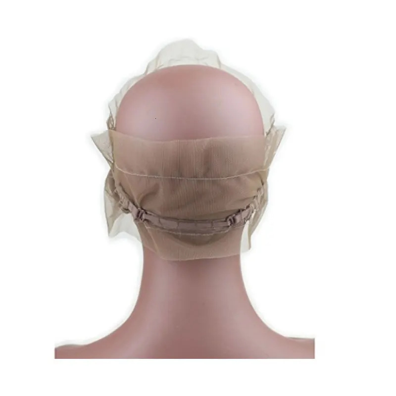 360 Lace Wig Cap for Making Wigs Swiss and French Lace Hair Net with ear to ear Stretch Medium Brown Color for Wig Making 250214