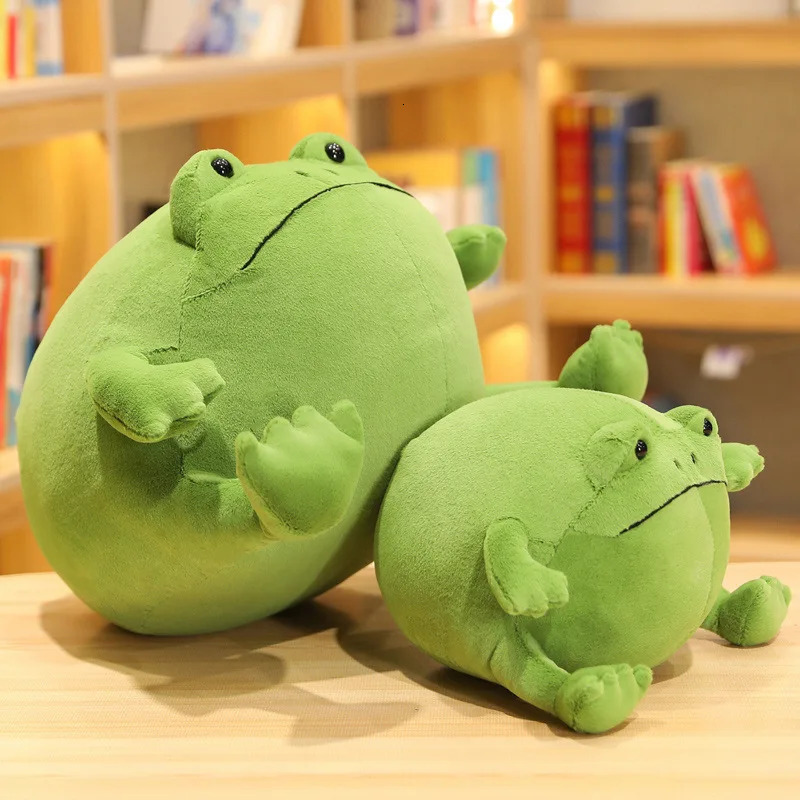 Cute Frogs Creative Toys Cartoon Shapes Big-eyed Green Frogs Childrens Comfortable Dolls. 250219