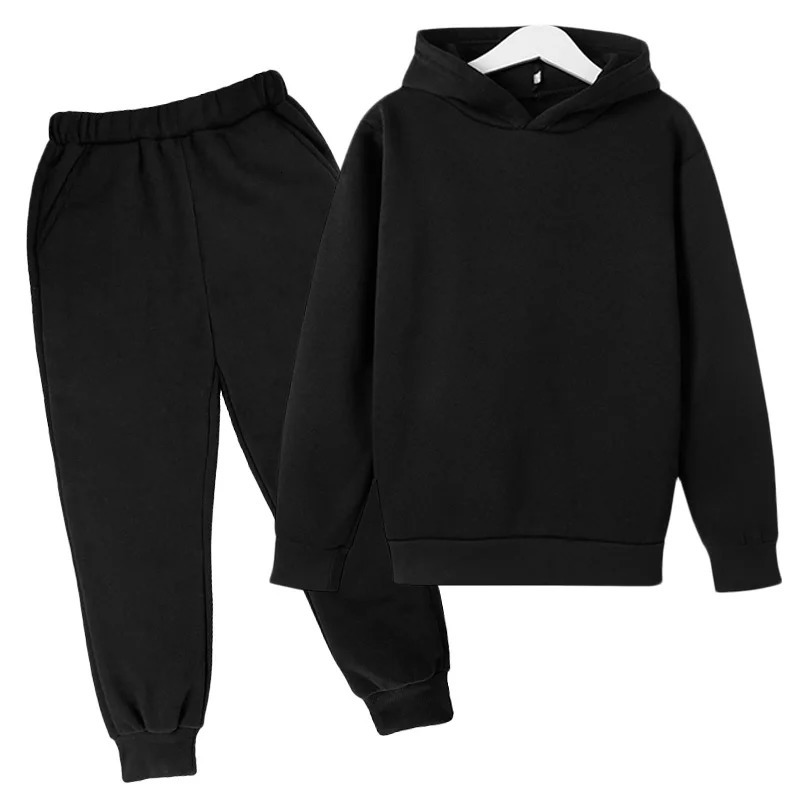 Kids Spring and Autumn Hoodie Boys and Girls Hoodie Two Piece Set 2-12 Years Old Selling Casual Sports Set Long SleevePants 250219