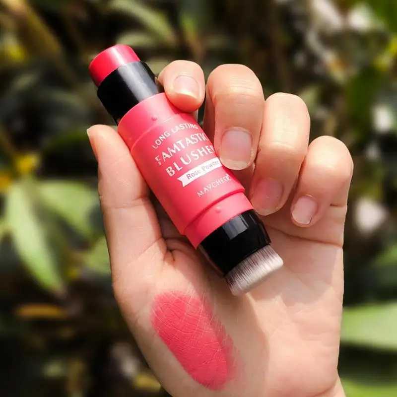 Stick For Cheeks Waterproof Makeup With Cream Makeup For All Skin Tones 2 In 1 Double-head And Lipstick Makeup Gift For WomenW250220