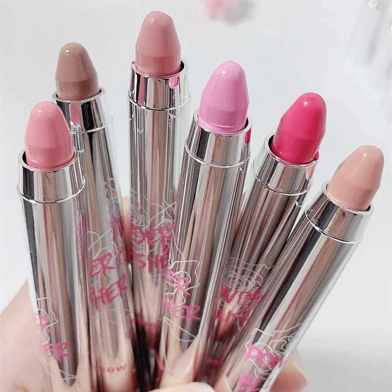 6 color sweet B stick multi-purpose eye shadow face cream eye shadow stick durable waterproof red lipstick girl makeupW250220