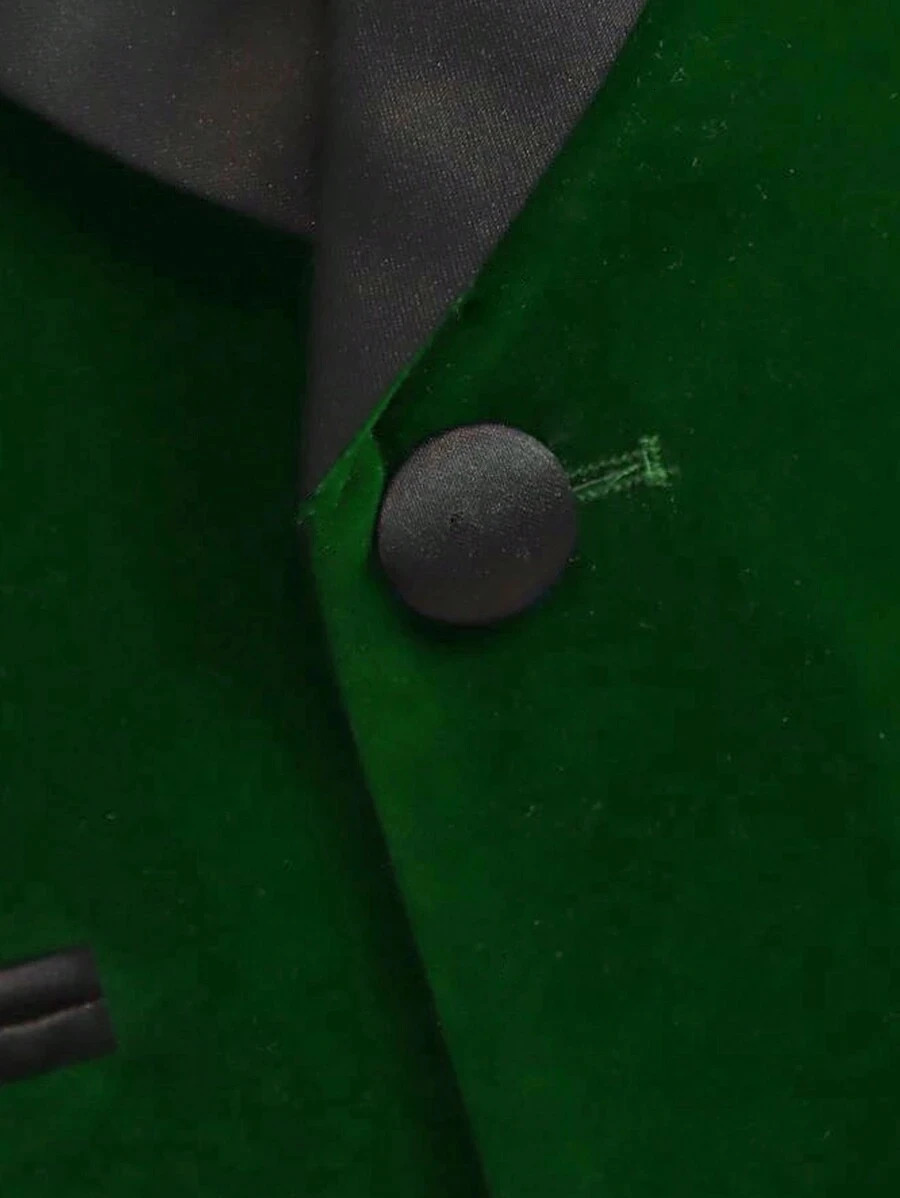 Boys Formal Velvet Suit Set Child Birthday Dress Wedding Party Pography Piano Recital Costume Kids Blazer Pants Bowtie Outfit 250219