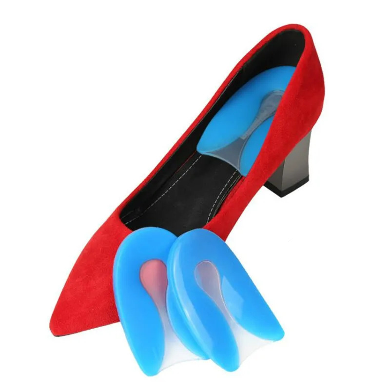Silicone Gel Insoles Heel Cushion Soles Relieve Foot Pain Plantar Fasciitis Protectors Spur Support Shoe Pad Feet Care Inserts 250219