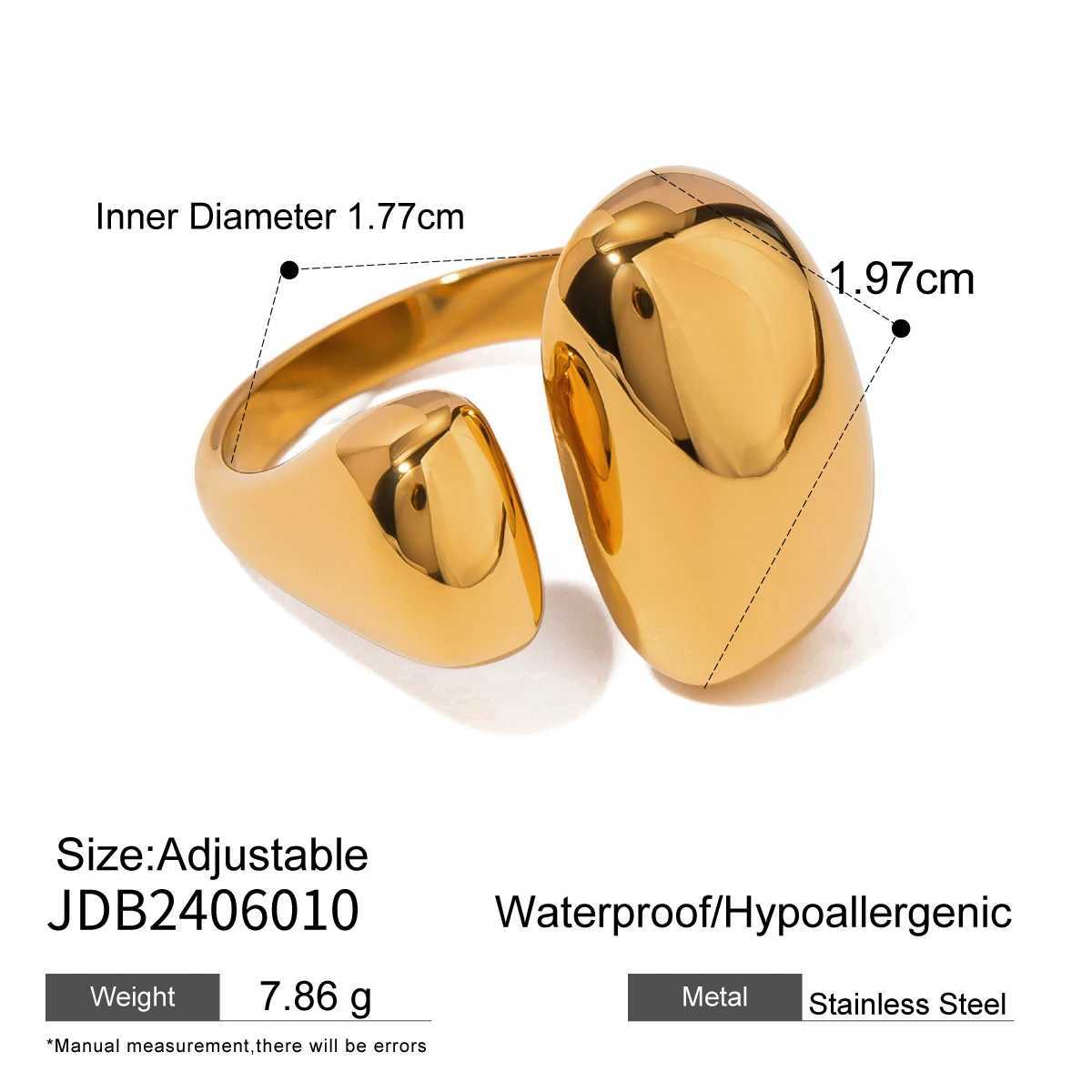 Uworld Minimalist 316L Stainless Steel INS Ring High Quality Waterproof Charm Metal Gold Silver Fashion Finger Jewelry X250220