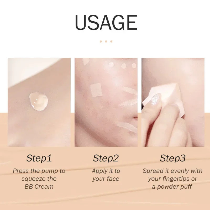 BB Cream Brighten Even Skin Tone Liquid Foundation Moisturizing Hydrating Concealer Cover Blemishes Concel Pores Makeup Base 250217
