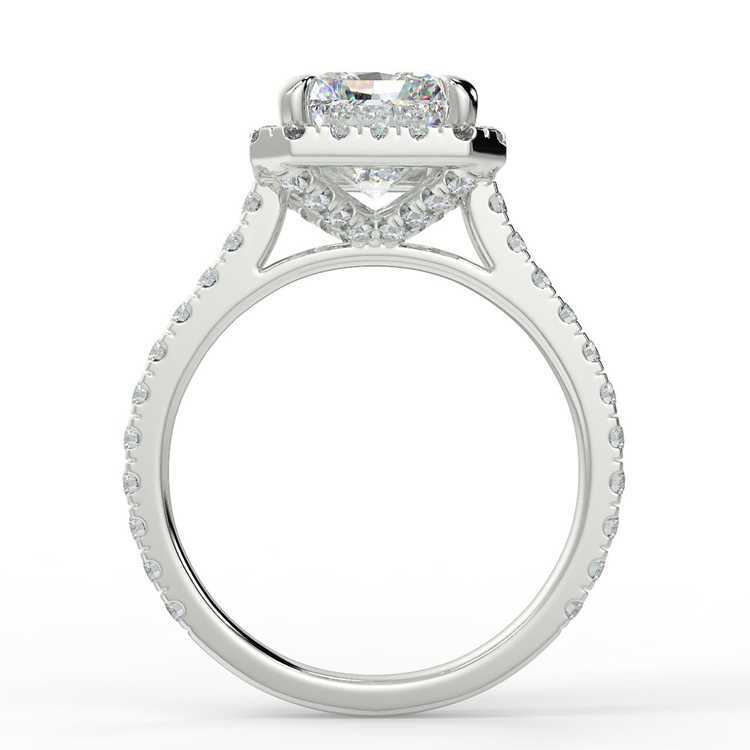 14K Gold Moissanite Radiant Cut Big Diamond Ring Gold Wedding Rings for Women