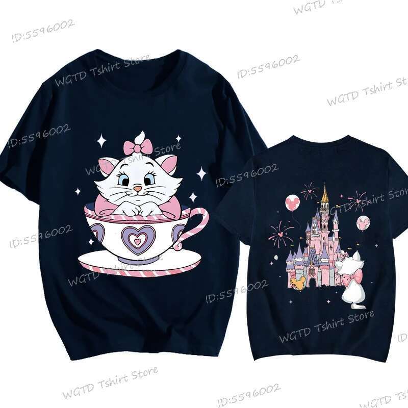 The aristocrats crazy cat cup of tea party shirt t-shirts graphic clothing grunge short-sleeved clothing funny cat anime cartoon t-shirts