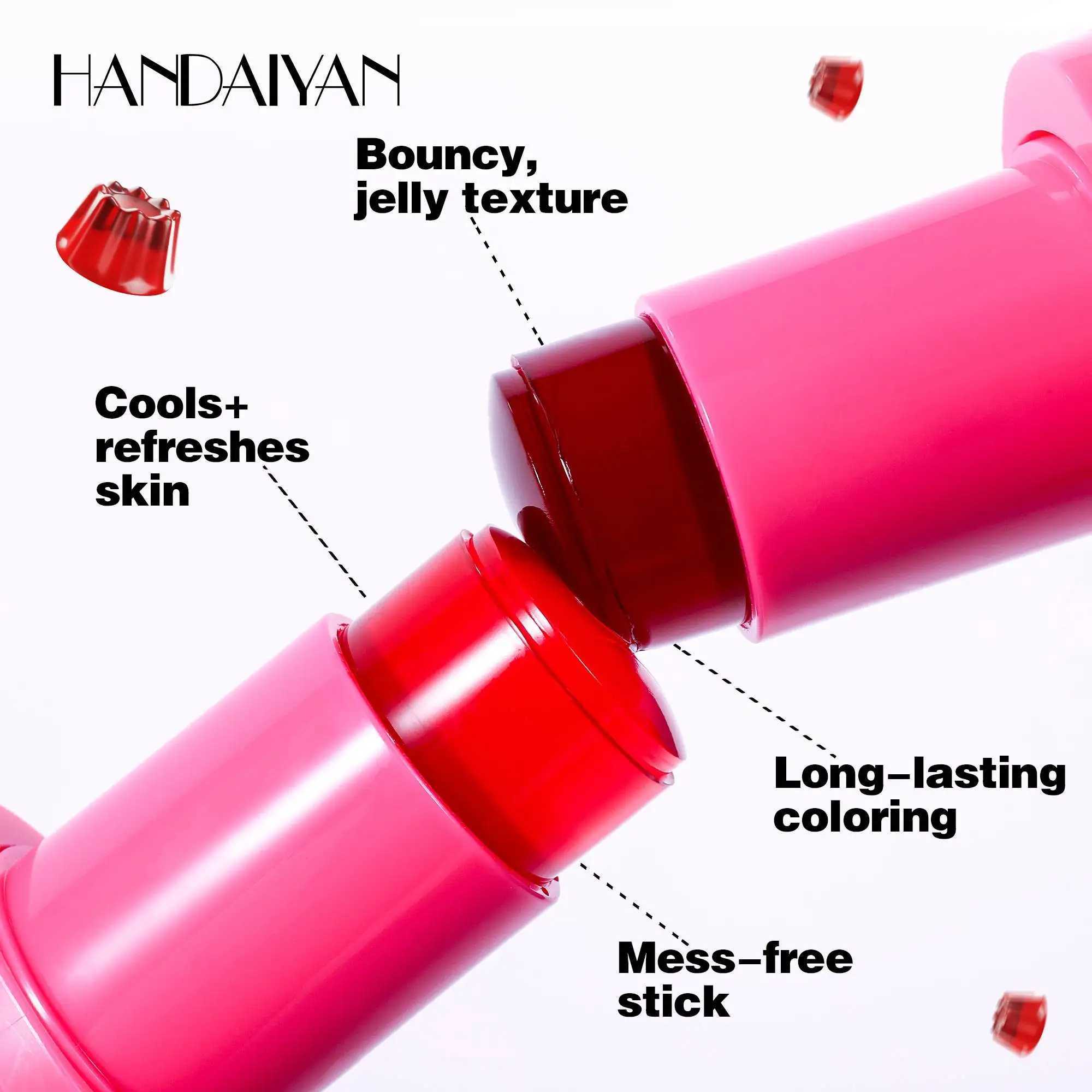 handaiyan Freeze B Lips Cheek Stains Multi-Purpose Matte B Lip Gloss Makeup Waterproof and Long-Lasting Lip GlossW250220