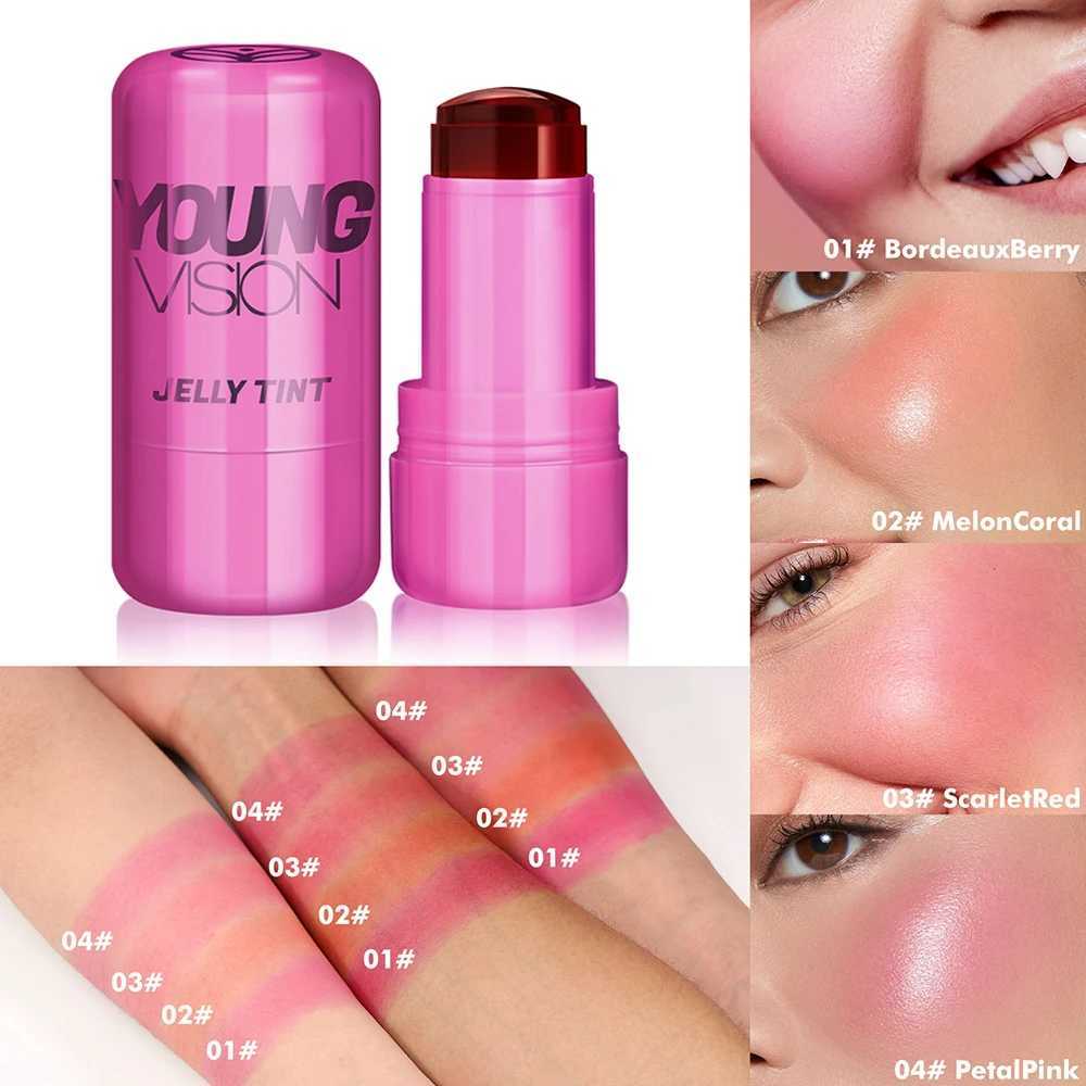 VISION Multi-Color Jelly B Stick Q Pinberry Lip Dye Stick for Lip and Cheek Natural and Easy Tinting Lip Gloss StickW250220