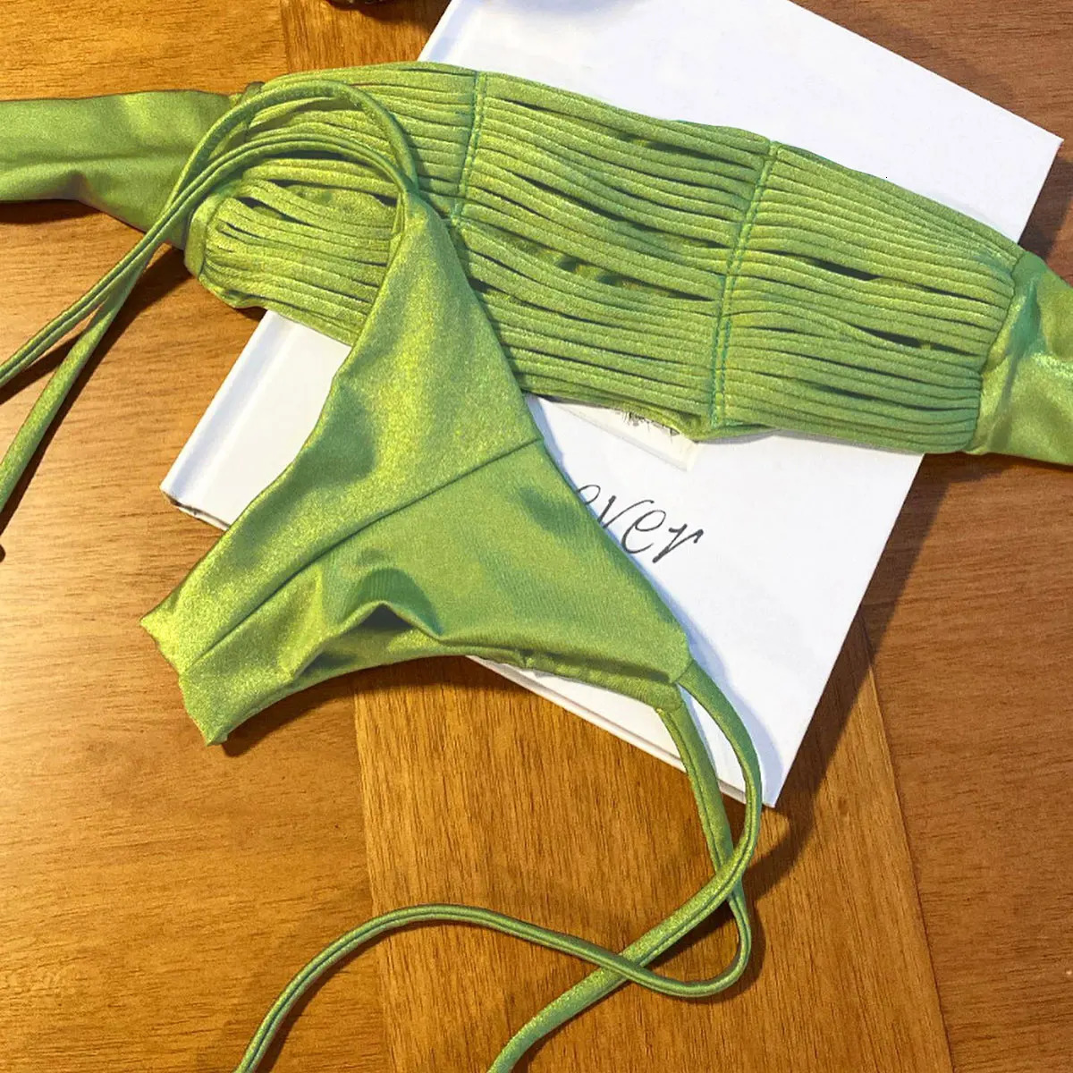 Sexy woven bikini swimsuit Brazilian bikini swimsuit set womens swimsuit high leg suspender two-piece swimsuit summer womens swimsuit 250220