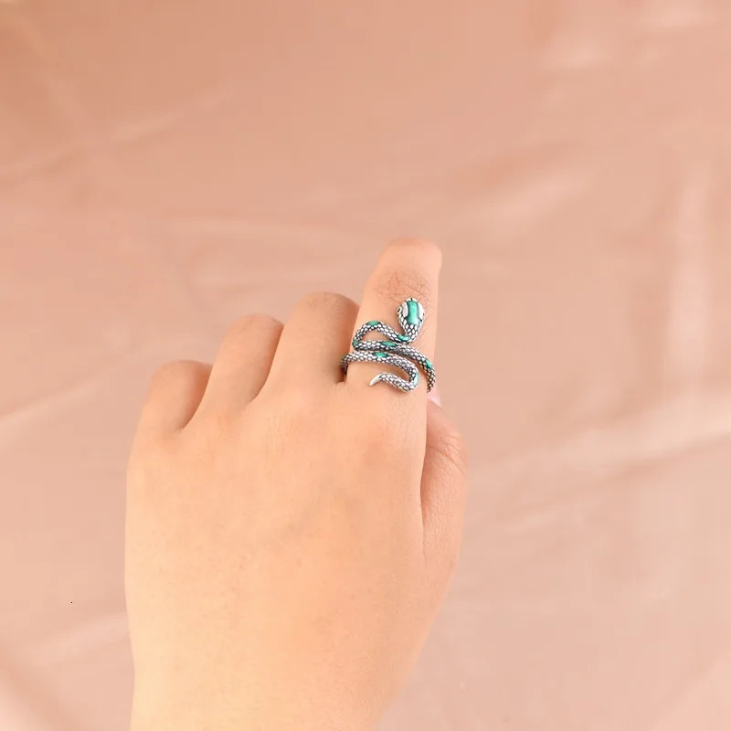 925 sterling silver multi-layer winding snake shaped ring mens and womens retro high-end personalized jewelry 250220