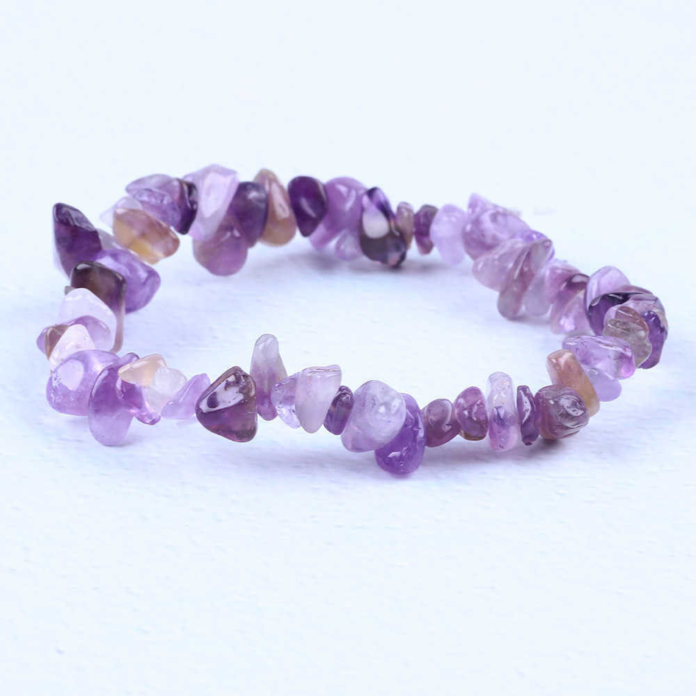 Charm Bracelets Hot selling natural crystal crushed stone womens chain bracelet irregular rainbow crushed stone summer bracelet elastic bracelet H2522