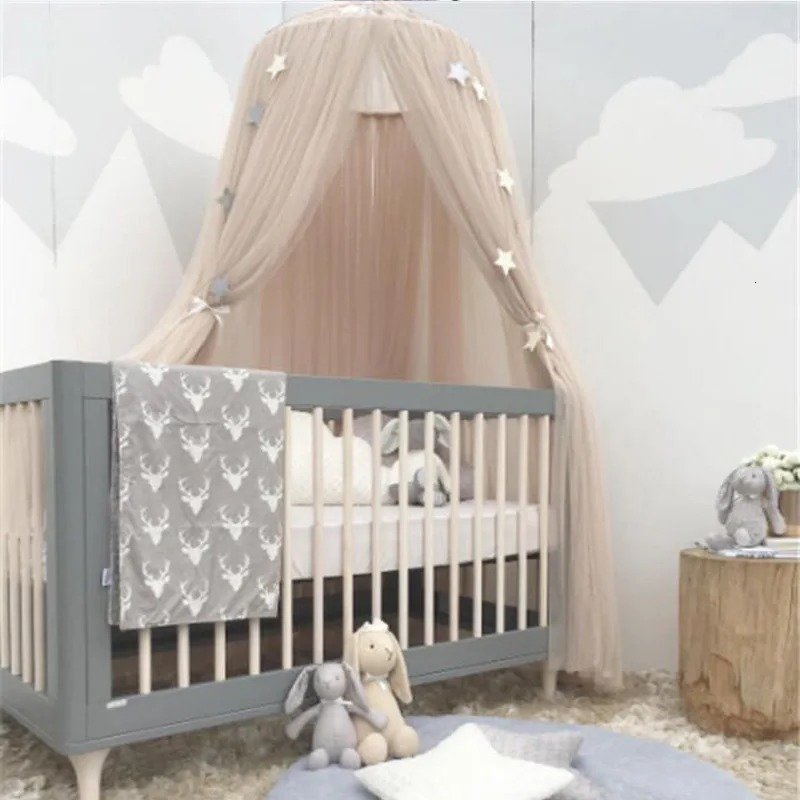 Mosquito Net Bed Curtain Baby Canopy Tent Baby Crib Netting Cot Hung Dome Girl Princess Children Play Tent Kids Room Decoration 250219