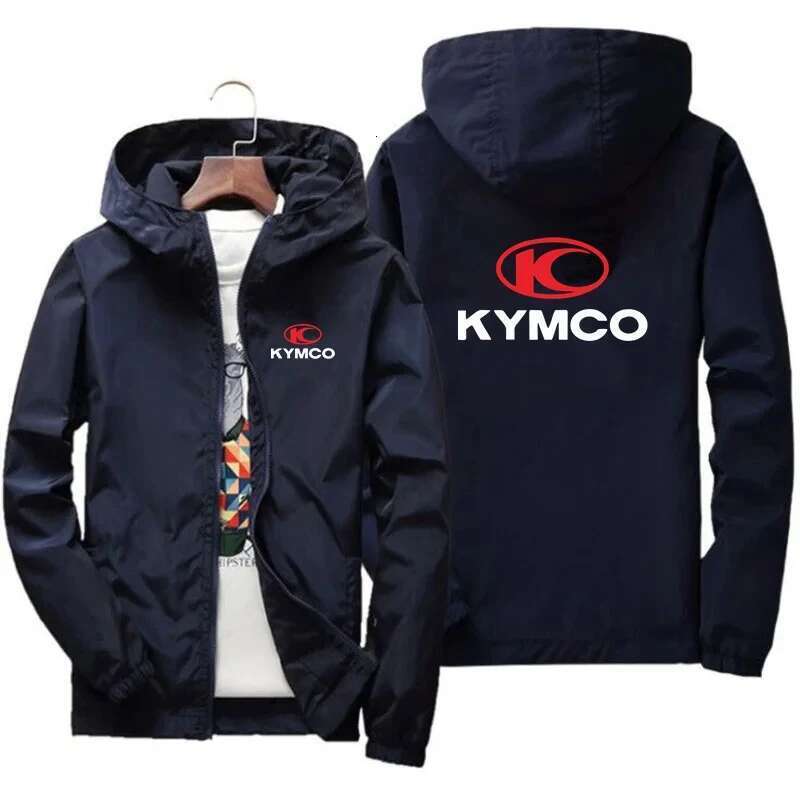 KYMCO - Men's Black Zipper Jacket, Baseball, Autumn, Winter, Fashion, Store, New Products, Autumn, 2024