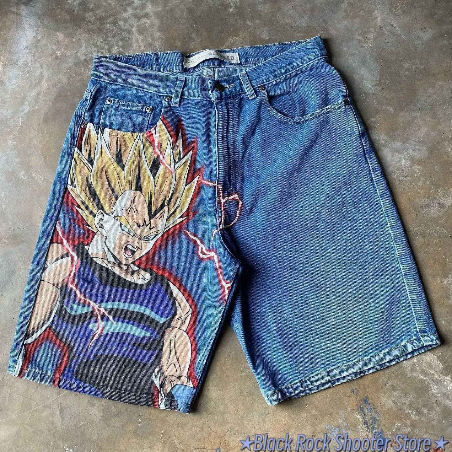 Harajuku Fashion Y2k Bagged Jeans Retro Wide Leg Denim Pants Popular Anime Sports Pants Street Couple Trouser Mens Wear X250220