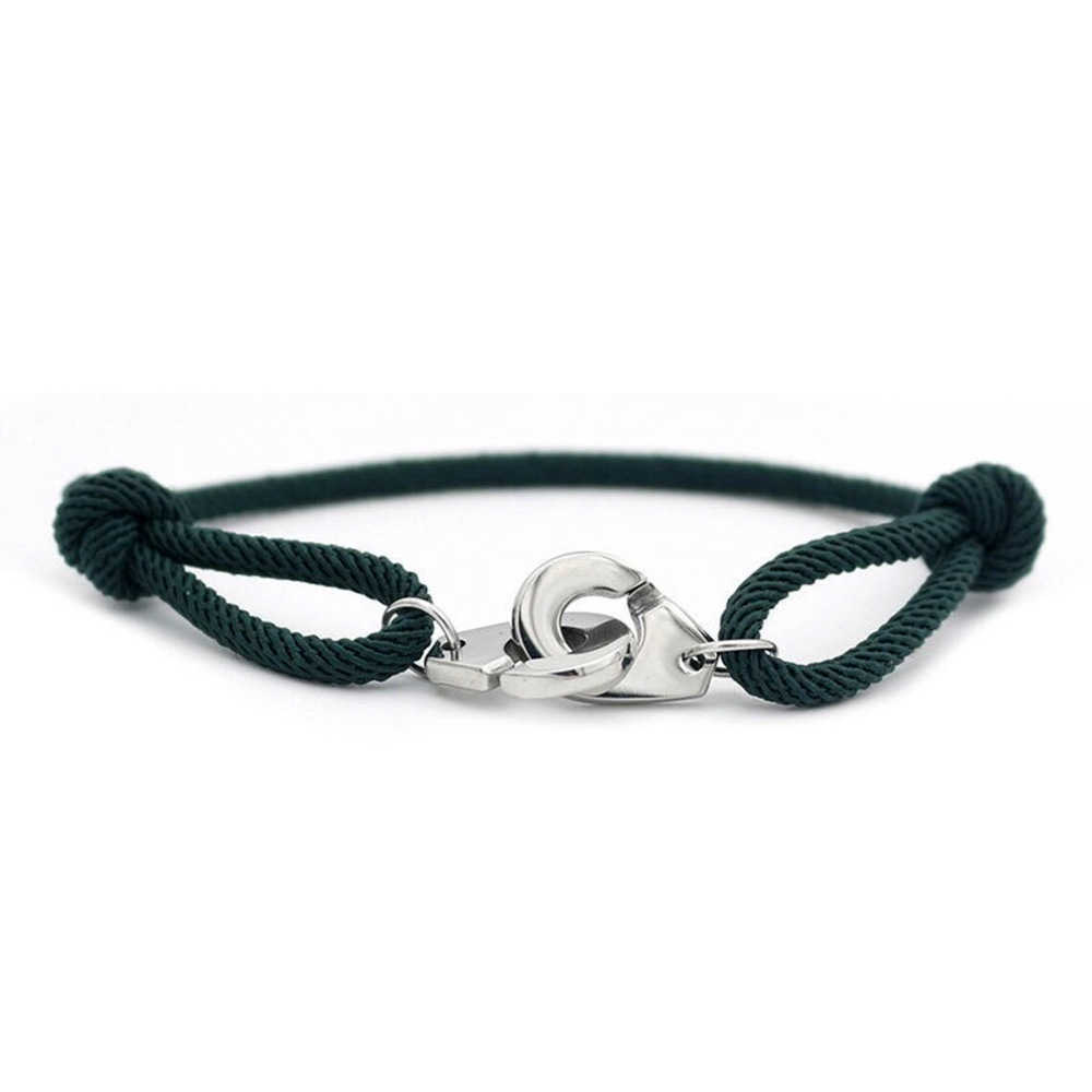 Charm Bracelets Hot selling stainless steel braided rope bracelet jewelry couple handcuffs bracelet student jewelry bracelet H25220 3 JZD4